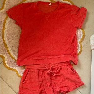 Kate Quinn Terry Emberglow Top Shorts Set